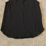 Bobi  Los Angeles Black Raw Seam Hem V-Neck Tank Top Photo 4