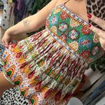 ZARA  Printed Embroidered Mini Dress Multi Size Medium Photo 1