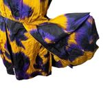 Jason Wu  Peplum Mini Dress Purple Abstract Print Women’s Size 10 Sleeveless Photo 7