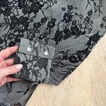 Club Monaco 100% Silk Luxurious Lace Print Blouse, Sheer Floral Print Size S Photo 6