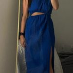 SheIn Royal blue maxi dress with slit Photo 0