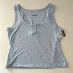 Rue 21 nwt ribbed baby blue tank w/ buttons Photo 0