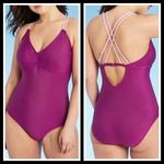 All In Motion  Purple Cinch Front One Piece Photo 2