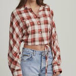 Sundays  Emma Shirt in Red Plaid size‎ Small Photo 0