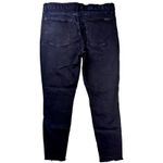 7 For All Mankind Womens Ankle Skinny Jeans Black Size 33 Denim Frayed Hem Photo 10