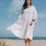 Lisa Mari Fernandez Ric Rac Flare Dress SZ S White Photo 1