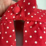 Vintage Polka Dot Dress Handmade Red White Cut Photo 9
