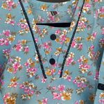 Indian Designer Kurta Palazzo 2pc Set Women Salwar Kameez Ready To Wear Suit Blue Size M Photo 3