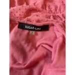 Sugar Lips Sugar + Lips Coral Pink Swiss Dot Tiered Babydoll Dress Women's Small Photo 7