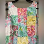 Lilly Pulitzer Delia Multi State Patchwork Lace-up Shift Dress Size 4 Photo 2