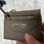 Jessica Simpson  Marissa Faux  Leather Fold Over Card Wallet Color Mink NWT Photo 2