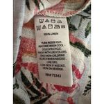 C&C California  100% Linen Shirt Blouse‎ 3X floral fruit Lounge Comfort Oversized Photo 5