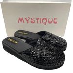 Mystique Boutique Mystique sequins slip-on black sandals Size 6 Photo 0