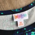 LuLaRoe Womens Dress Size XS Disco Ball Carly Hi Low Blue Aqua Black Knit NEW Photo 3