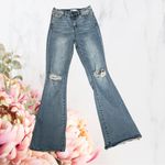 Vervet Verve Flare Jeans Blue with Distressed Details Photo 1