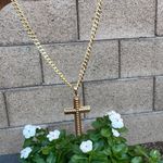 Gold Cross Pendant Necklace Photo 1