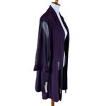 R & M Richards  Purple Sheer Mesh Duster Jacket Open Front 20W Lightweight Layer Photo 3