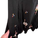 Free People Black Oxford Embroidered Long Sleeve Back Cut Out Mini Dress Women S Photo 7