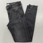 ZARA Raw Hem Distressed Denim Skinny Jeans Grey Size 4 Photo 11