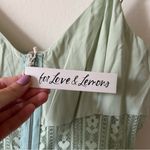 For Love & Lemons midi green lace dress flint zip size L viscose Photo 3