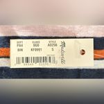 Madewell Striped Navy Orange Pink Henley Dress NWT Size Small Hemp Cotton Blend Photo 9