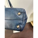 Michael Kors  Navy Leather Chain Shoulder Tote Bag Gold Hardware Classic Everyday Photo 8