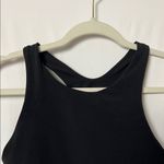 Athleta  Black Conscious Crop Sports Bra Size Medium Photo 2