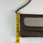 VTG ostrich leather Elegant Brown Shoulder Bag Photo 10