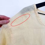 Flax by Jeanne Engelhart Pale Yellow 100% Linen Top Medium Photo 2