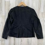 Banana Republic  Jacket Womens 4 Petite Black Cotton Linen Blend Button Front Photo 3