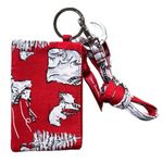 Vera Bradley Zip ID and Lanyard Beary Merry Red Photo 5
