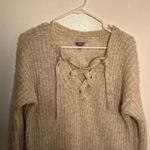 Aerie  Oversized Lace-Up Pullover Sweater Tunic Photo 3