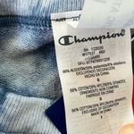 Champion  Blue White Tie Dye Sweatshirt Crop Top Large Photo 4