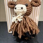 Piper K | Crochet Highland Cow Bag Charm Brown Photo 3
