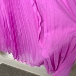 Halston Heritage Nwt  Pleated Georgette Dress Tulip Purple Sz 0 Photo 5