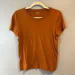 Madewell  Tee Burnt Amber (Orange-Brown) Short Sleeve Crew Neck Tee Sz S GUC Photo 0