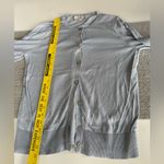 Loft Light Blue Cotton Crewneck Cardigan Sweater Size Small Photo 5