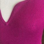 L'Academie L’Academie Ribbed Dress Puff Sleeve Split Neck Photo 7