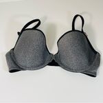 La Senza  Metallic Silver & Black Lightly Padded Underwire Bra Size 34DD NWT Photo 3