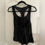 American Eagle Black Floral Lace Racerback Tank Top Photo 2