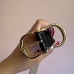 Steve Madden Black and Gold Faux Leather Belt Size Extra Small XS Photo 2