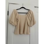 Susana Monaco $168 New  Revolve Puff Sleeve Top - crème - Small Photo 5