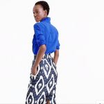 J.Crew  Collection Blue & White Ikat Silk Blend Pencil Skirt Size 4 Photo 1