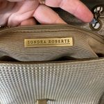 Sondra Roberts Leather Metallic Convertible Crossbody Purse Bag Photo 8