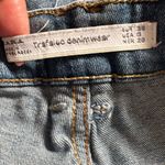 ZARA TRAFALUC DENIM STRETCH SKINNY DISTRESSED FRAY FRINGE BLUE ACID WASH JEANS 6 Photo 8