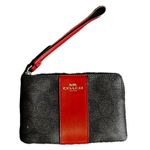 Coach $88 Retail NWT Brown and Red Wristlet Photo 4