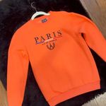 Paris France Sweatshirt Orange Photo 0