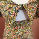 Anthropologie off the shoulder Bust tie with cut-out Cottagecore floral dress M Photo 5