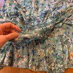 Charlie Paige NWT small/medium Blue and White Dress Ruffled Shark Bite Hem Photo 5