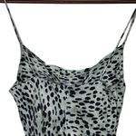 ZARA Leopard Print Cami Spaghetti Strap Drape Neck Tank Top Blouse XS Green Grey Photo 6